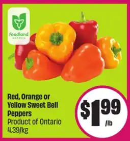 Chalo FreshCo Red, Orange or Yellow Sweet Bell Peppers Product of Ontario offer