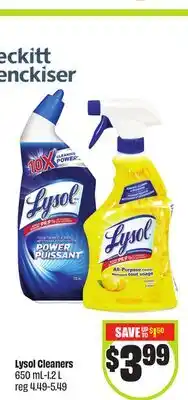 Chalo FreshCo Lysol Cleaners 650 mL-1.2 L offer