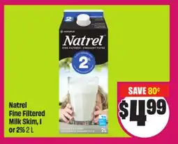 Chalo FreshCo Natrel Fine Filtered Milk Skim, 1 or 2% 2 L offer