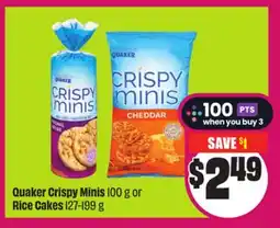 Chalo FreshCo Quaker Crispy Minis 100 or Rice Cakes 127-199 g offer