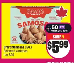 Chalo FreshCo Brar's Samosas 624 g Selected Varieties offer