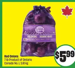 Chalo FreshCo Red Onions 7 lb Product of Ontario Canada No. 1, 3.18 kg offer