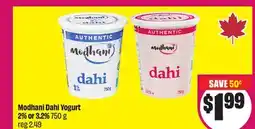 Chalo FreshCo Modhani Dahi Yogurt 2% or 3.2% 750 g offer