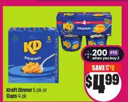 Chalo FreshCo Kraft Dinner 5 pk or Cups 4 pk offer