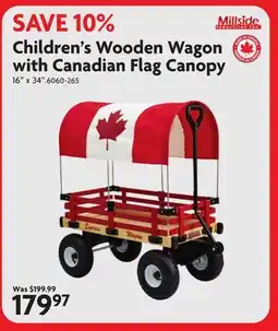 Home Hardware Children's Wooden Wagon with Canadian Flag Canopy offer