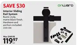Home Hardware Interior Sliding Rail System offer