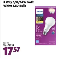 Home Hardware 3 Way 5/8/14W Soft White LED Bulb offer