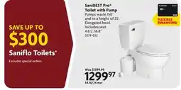Home Hardware SaniBEST Pro Toilet with Pump offer