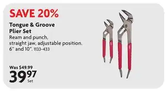 Home Hardware Tongue & Groove Plier Set offer