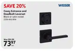 Home Hardware Casey Entrance and Deadbolt Leverset offer