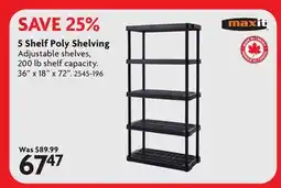 Home Hardware 5 Shelf Poly Shelving offer