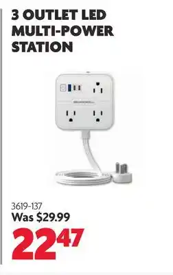 Home Hardware 3 OUTLET LED MULTI-POWER STATION offer