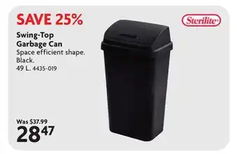 Home Hardware Swing-Top Garbage Can offer