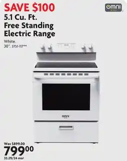 Home Hardware 5.1 Cu. Ft. Free Standing Electric Range offer