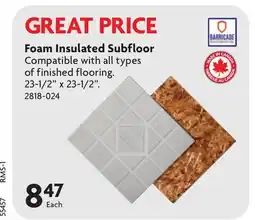 Home Hardware Foam Insulated Subfloor offer