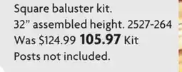 Home Hardware Square baluster kit offer