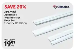 Home Hardware 3 Pc. Vinyl Automatic Weatherstrip Door Set offer