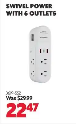Home Hardware SWIVEL POWER WITH 6 OUTLETS offer