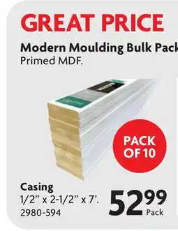 Home Hardware Casing Modern Moulding Bulk Packs offer