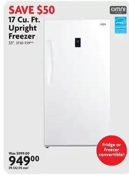 Home Hardware 17 Cu. Ft. Upright Freezer offer
