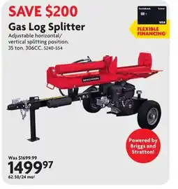 Home Hardware Gas Log Splitter offer