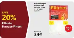 Home Hardware Micro Allergen Electrostatic Furnace Filter offer