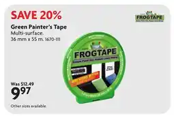 Home Hardware Green Painter's Tape offer