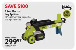 Home Hardware 5 Ton Electric Log Splitter offer