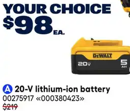 RONA DEWALT 20-V lithium-ion battery offer