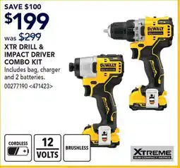 RONA DEWALT XTR DRILL & IMPACT DRIVER COMBO KIT offer