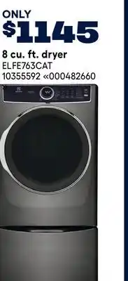 RONA Electrolux 8 cu. ft. dryer offer