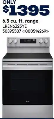 RONA LG 6.3 cu. ft. range offer