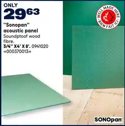 RONA Sonopan acoustic panel 3/4'' X4' X 8' offer