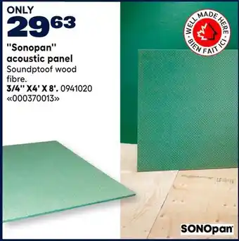 RONA Sonopan acoustic panel 3/4'' X4' X 8' offer