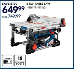 RONA BOSCH 8-1/2 TABLE SAW offer