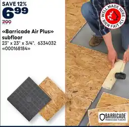 RONA Barricade Air Plus subfloor offer