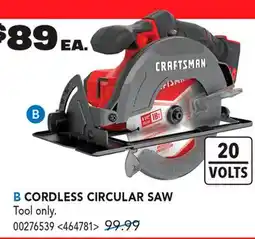 RONA CRAFTSMAN CORDLESS CIRCULAR SAW offer