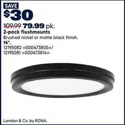 RONA Landon & Co. 2-pack flushmounts offer