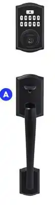 RONA WEISER Prescott Matte black finish. smartcode handleset combos offer