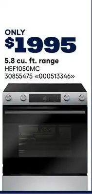 RONA BOSCH 5.8 cu. ft. range offer