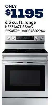 RONA SAMSUNG 6.3 cu. ft. range offer
