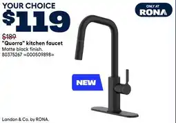 RONA RONA Quorra kitchen faucet offer