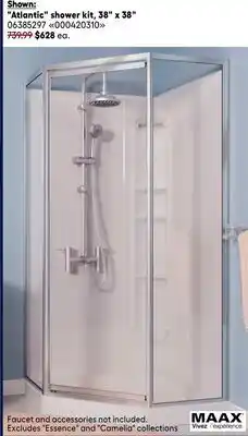 RONA MAAX Atlantic shower kit, 38 x 38 offer