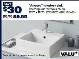 RONA Angara lavatory sink 17.7 x 19.7 offer