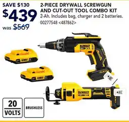 RONA DEWALT 2-PIECE DRYWALL SCREWGUN AND CUT-OUT TOOL COMBO KIT offer