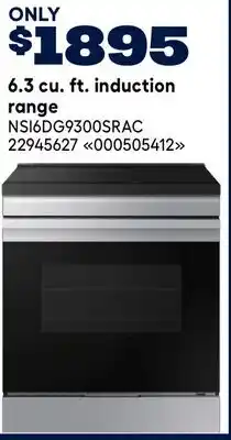 RONA SAMSUNG 6.3 cu. ft. induction range offer