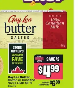 FreshCo Gay Lea Butter Salted or Unsalted 454 g offer