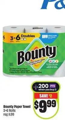 FreshCo Bounty Paper Towel 6=6 Rolls offer