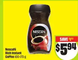 FreshCo Nescafe Rich Instant Coffee 100-170 g offer