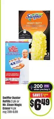 FreshCo Swiffer Duster Refills 3 pk Mr. Clean Magic Eraser 4 pk offer